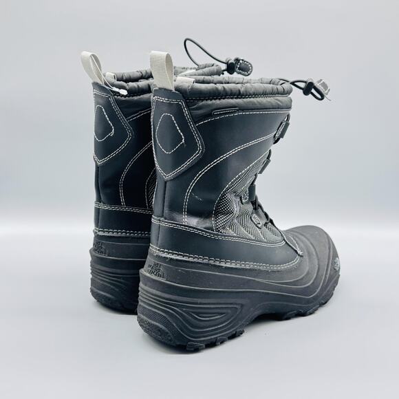 The North Face Boots Boys 6 Black Thermalfelt Snow Insulated Alpenglow IV Winter - Picture 8 of 12
